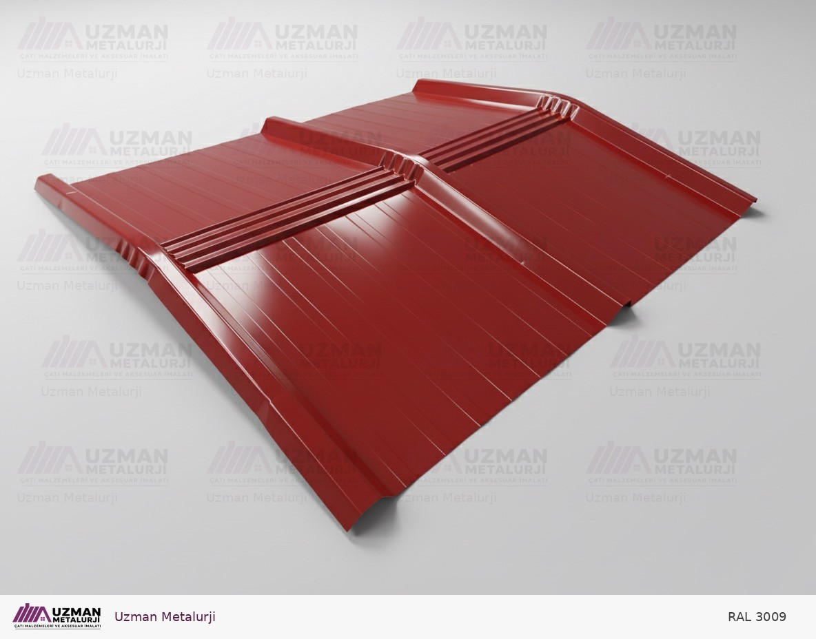 Sandviç Panel Mahyası — 3 Hadveli (100 cm) — RAL 3009